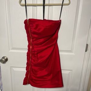 Calvin Klein Zipper Red Cocktail Dress, size 6